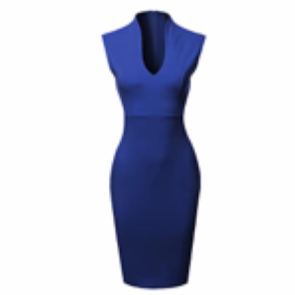 NWT Blue fitted pencil dress